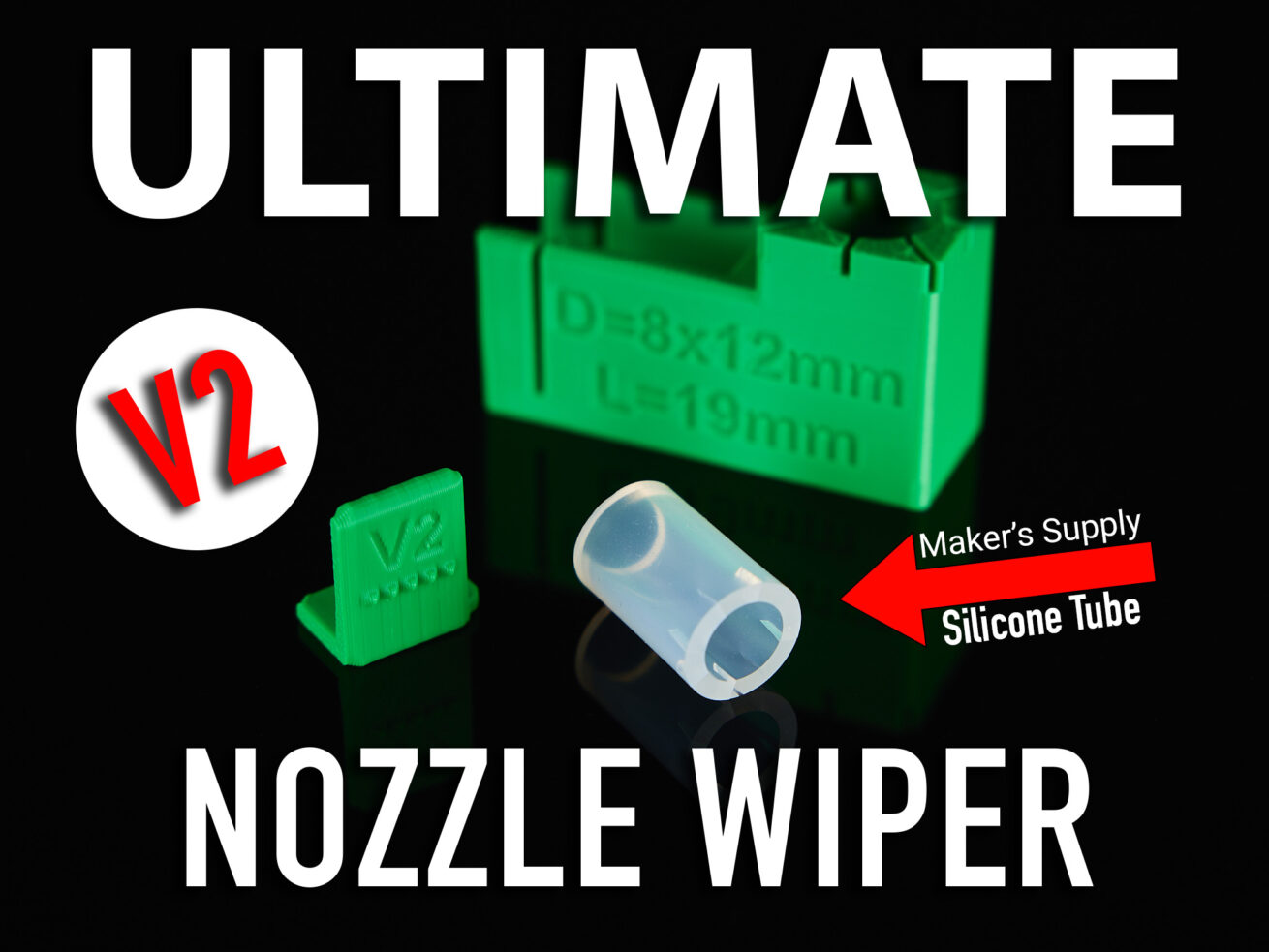 Ultimate Nozzle Wiper V2 for Bambu Lab X1C P1S P1P